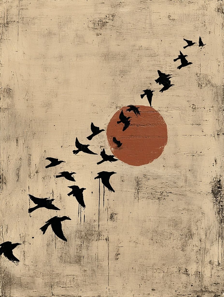 Bird Flight Abstract Print. poster detail