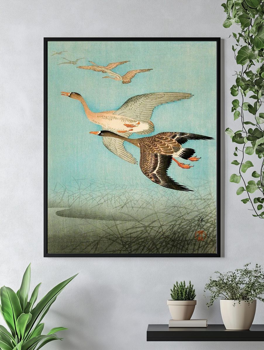 Flying Geese by Ohara Shoson — Art Print. — room view 4