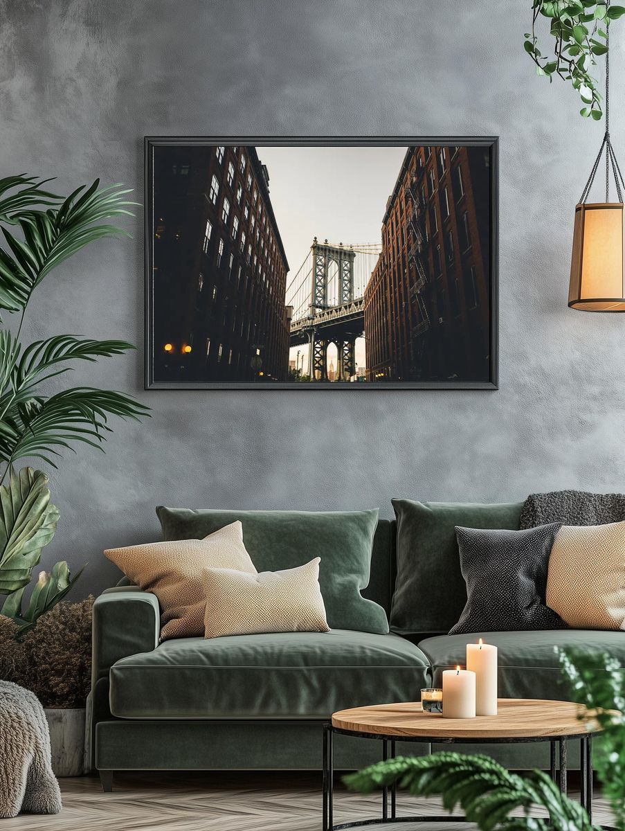 Brooklyn Bridge — Urban Photography Print. — room view 4