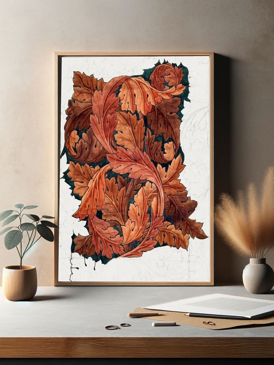 Autumn Leaves Botanical Poster. — room view 2