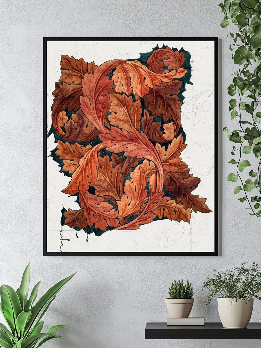 Autumn Leaves Botanical Poster. — room view 4