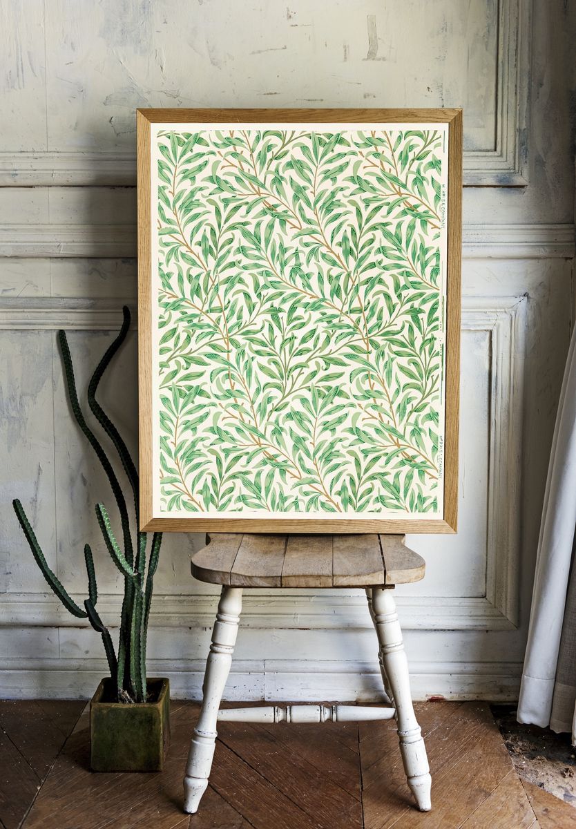 Botanical Leaf Pattern Poster. — room view 1
