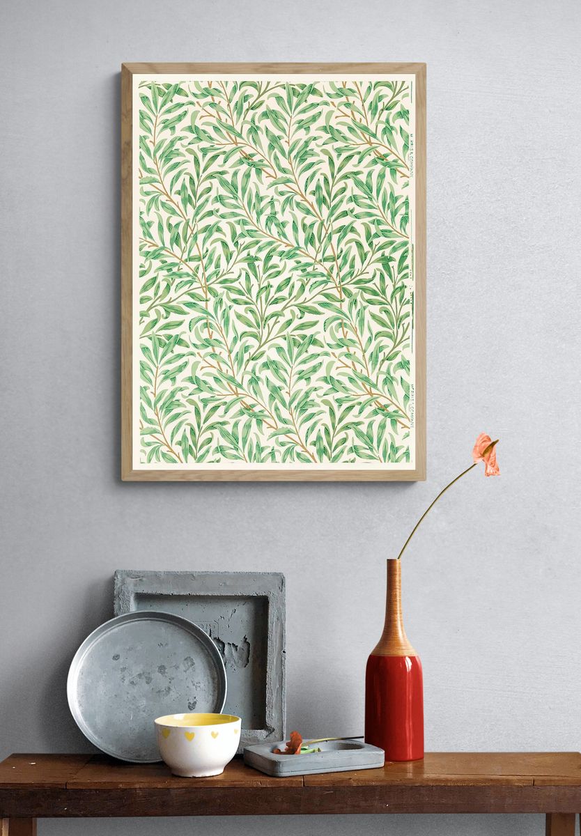Botanical Leaf Pattern Poster. — room view 3