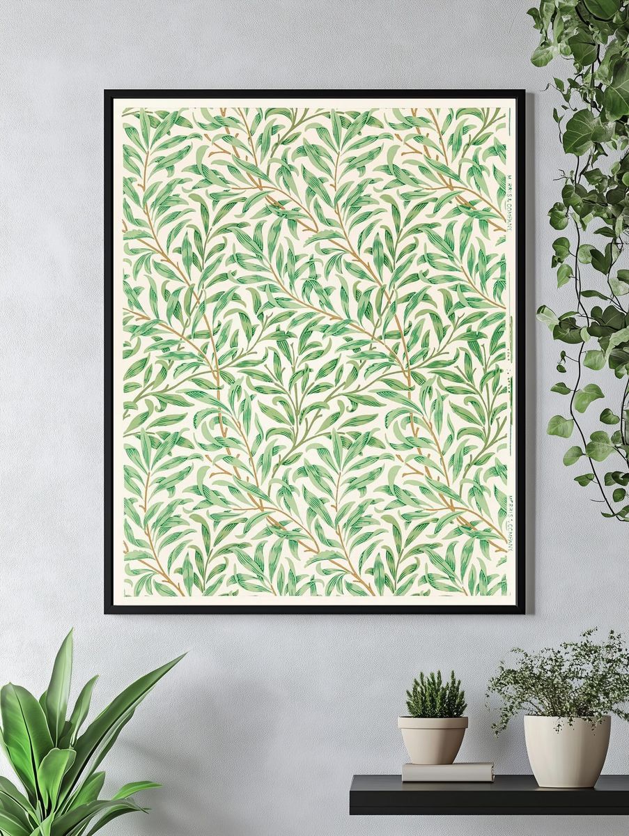Botanical Leaf Pattern Poster. — room view 4