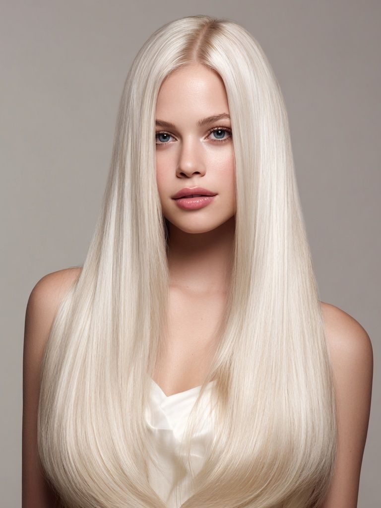 Elegant Blonde Portrait Poster. poster detail