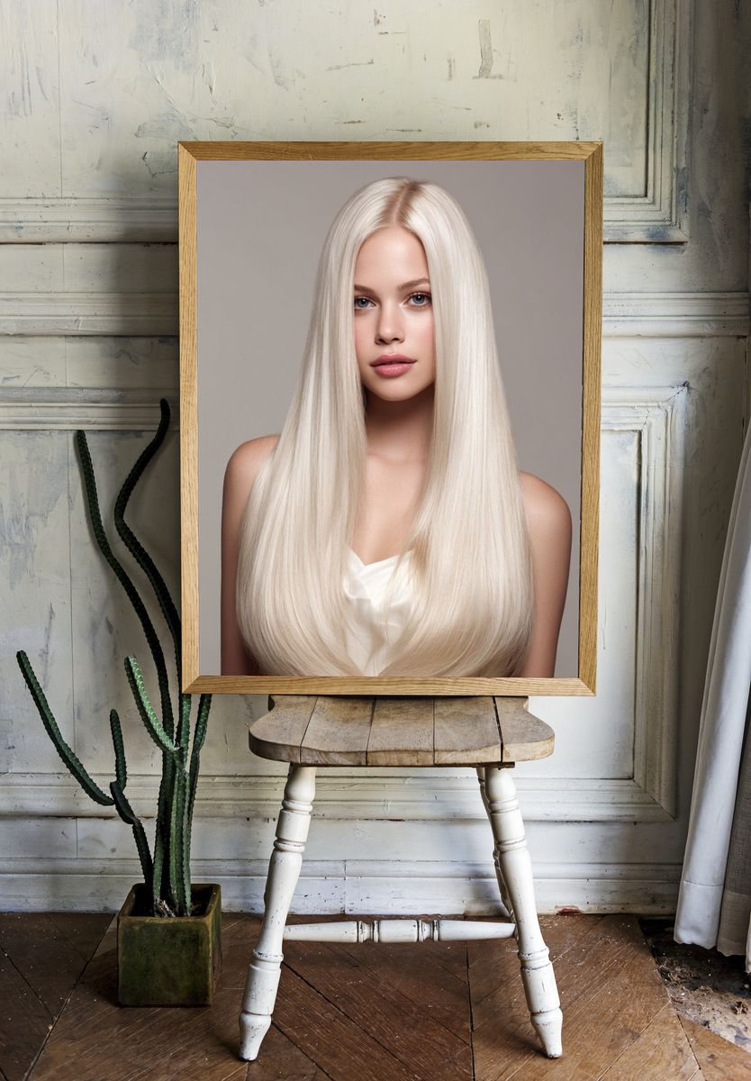 Elegant Blonde Portrait Poster. — room view 1