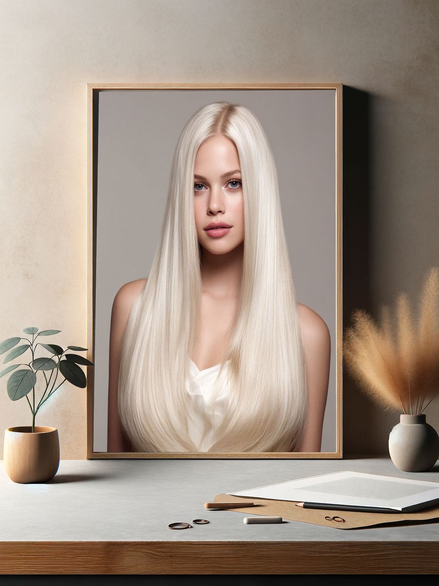 Elegant Blonde Portrait Poster. — room view 2