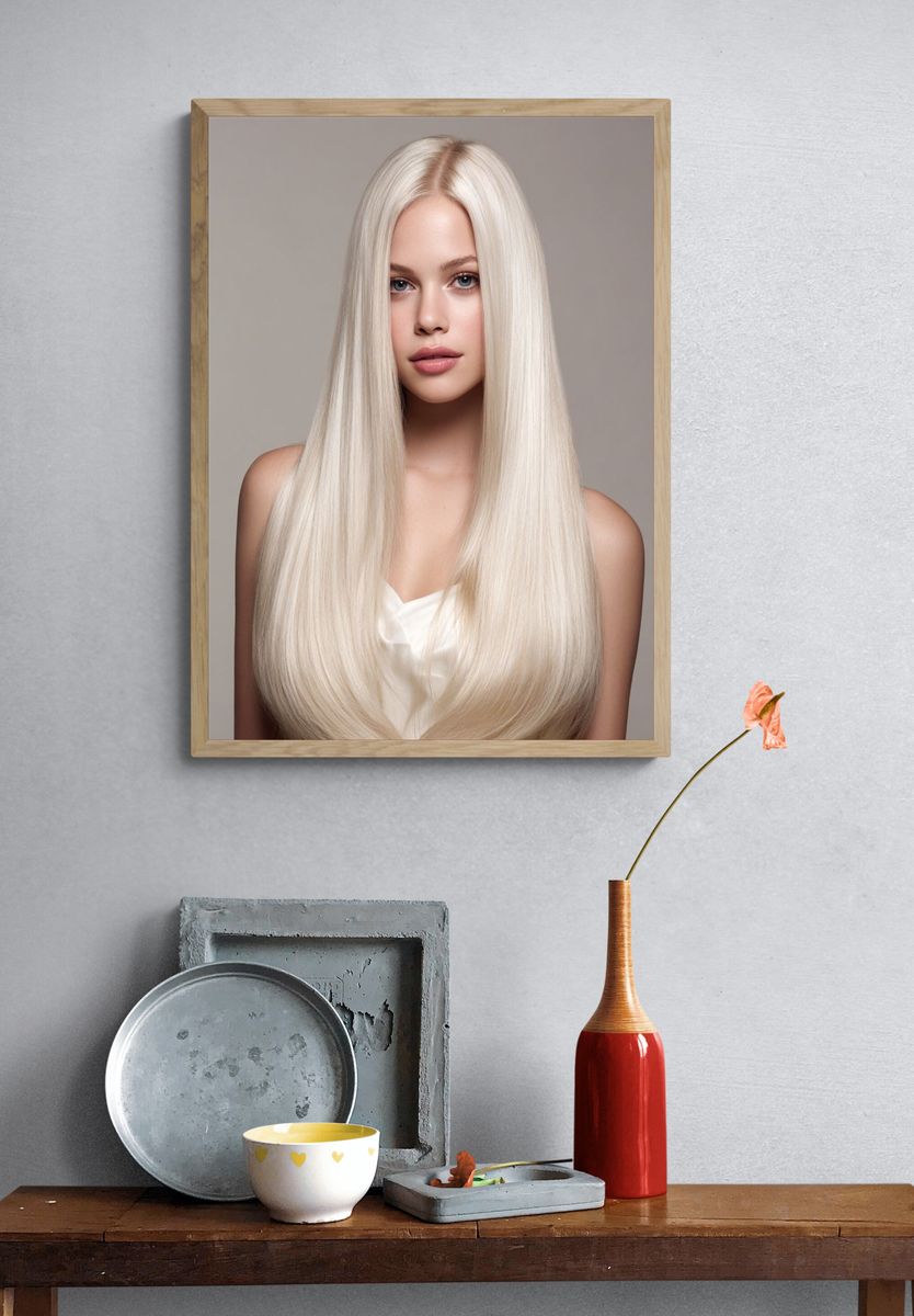 Elegant Blonde Portrait Poster. — room view 3
