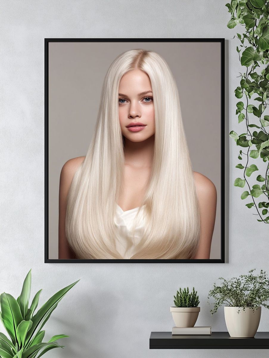Elegant Blonde Portrait Poster. — room view 4