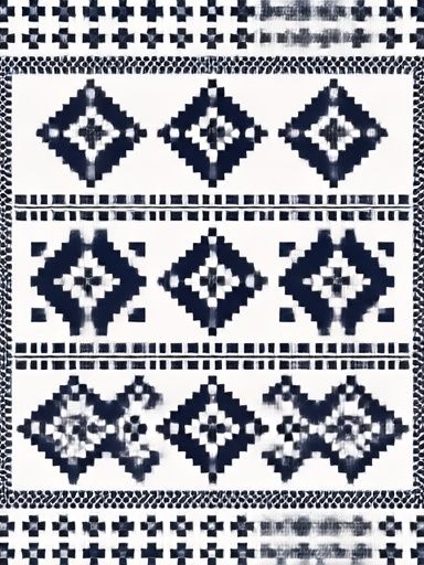 Geometric Indigo Pattern Poster. poster detail