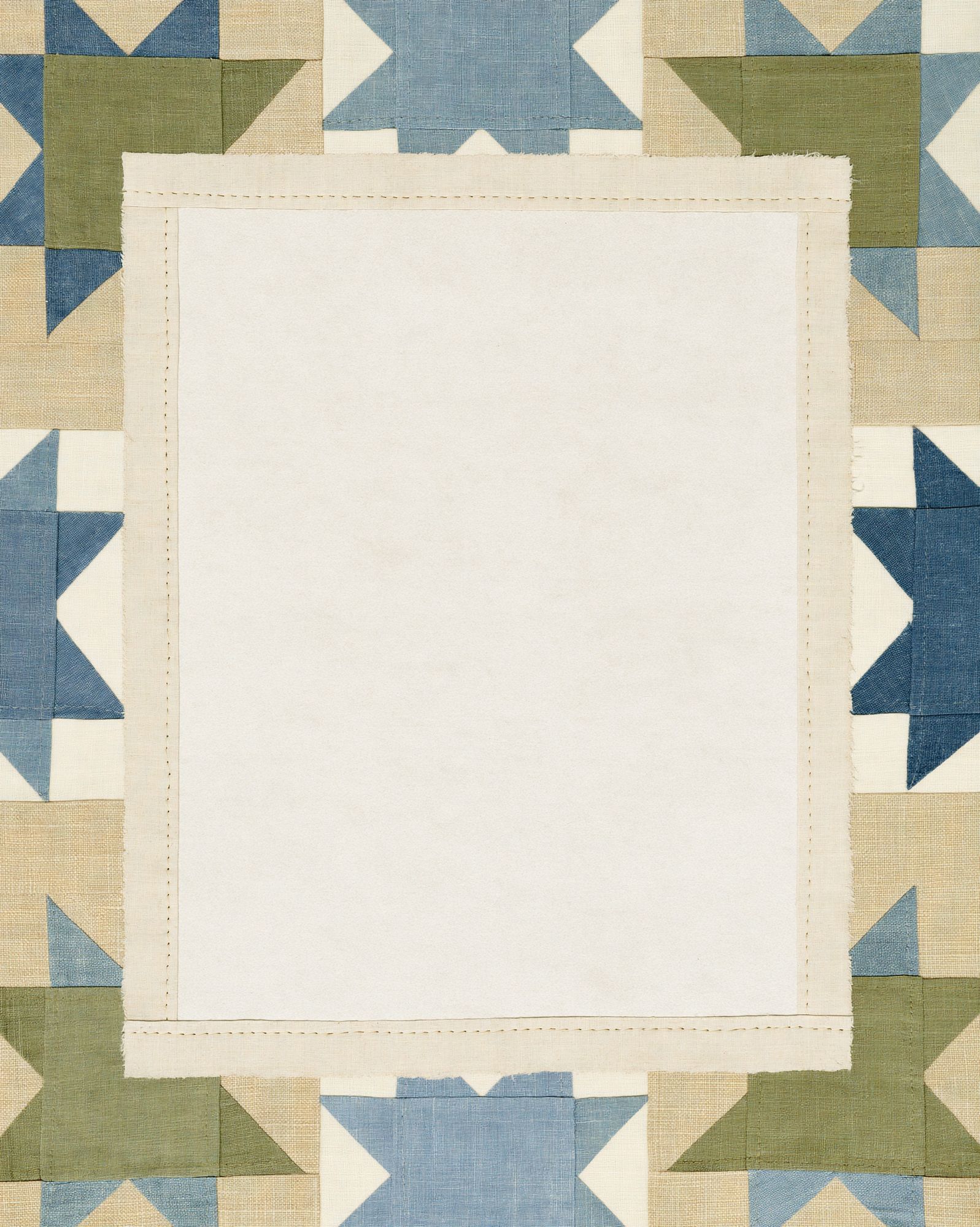 Patchwork Quilt Border Print. poster detail