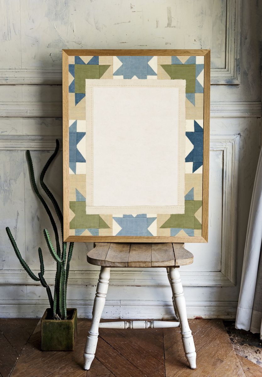 Patchwork Quilt Border Print. room preview