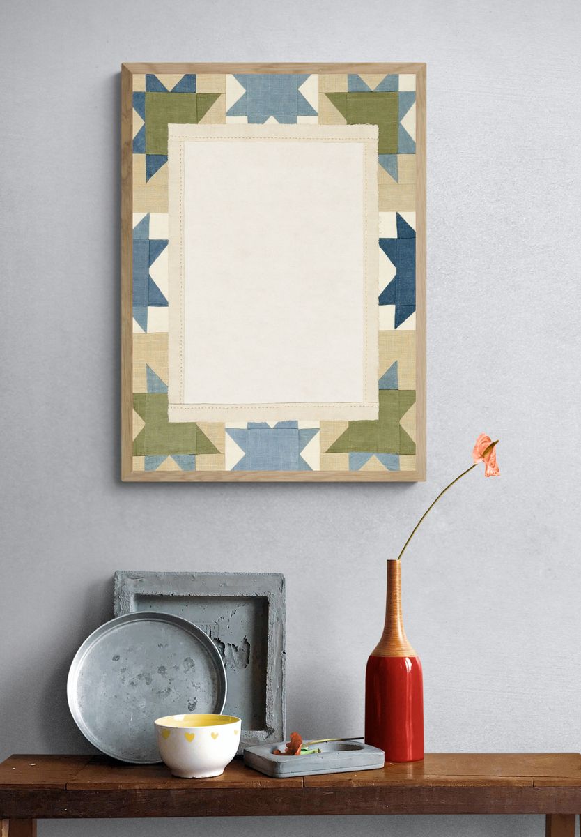 Patchwork Quilt Border Print. — room view 3