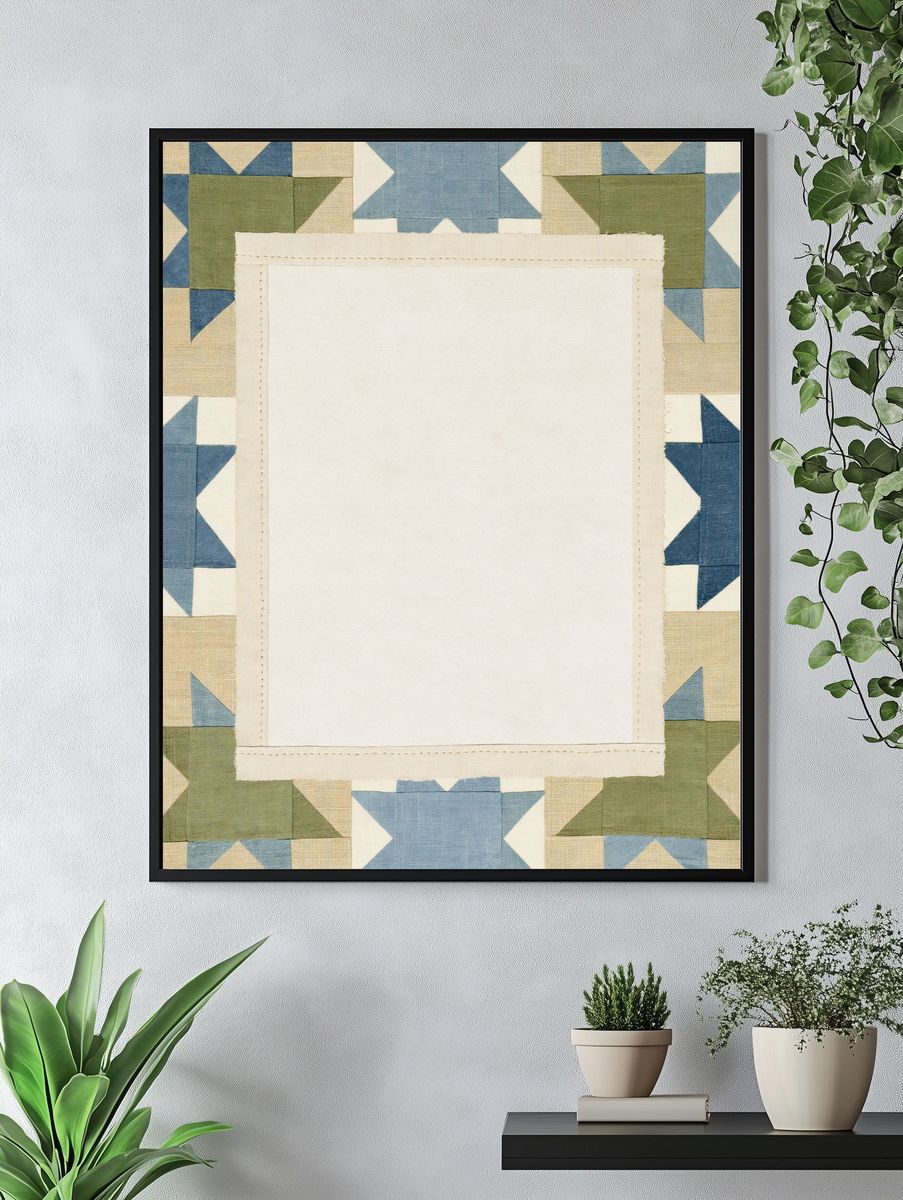 Patchwork Quilt Border Print. — room view 4