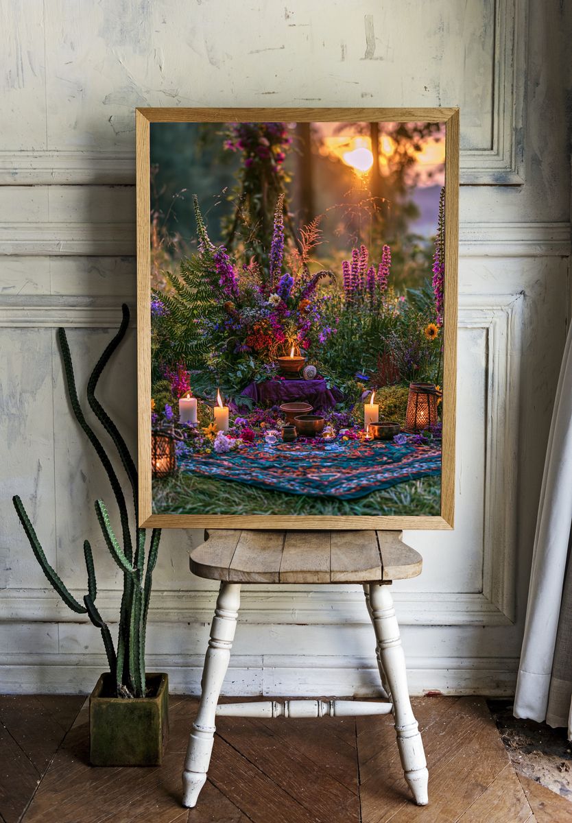 Enchanted Wildflower Ritual Poster. — room view 1