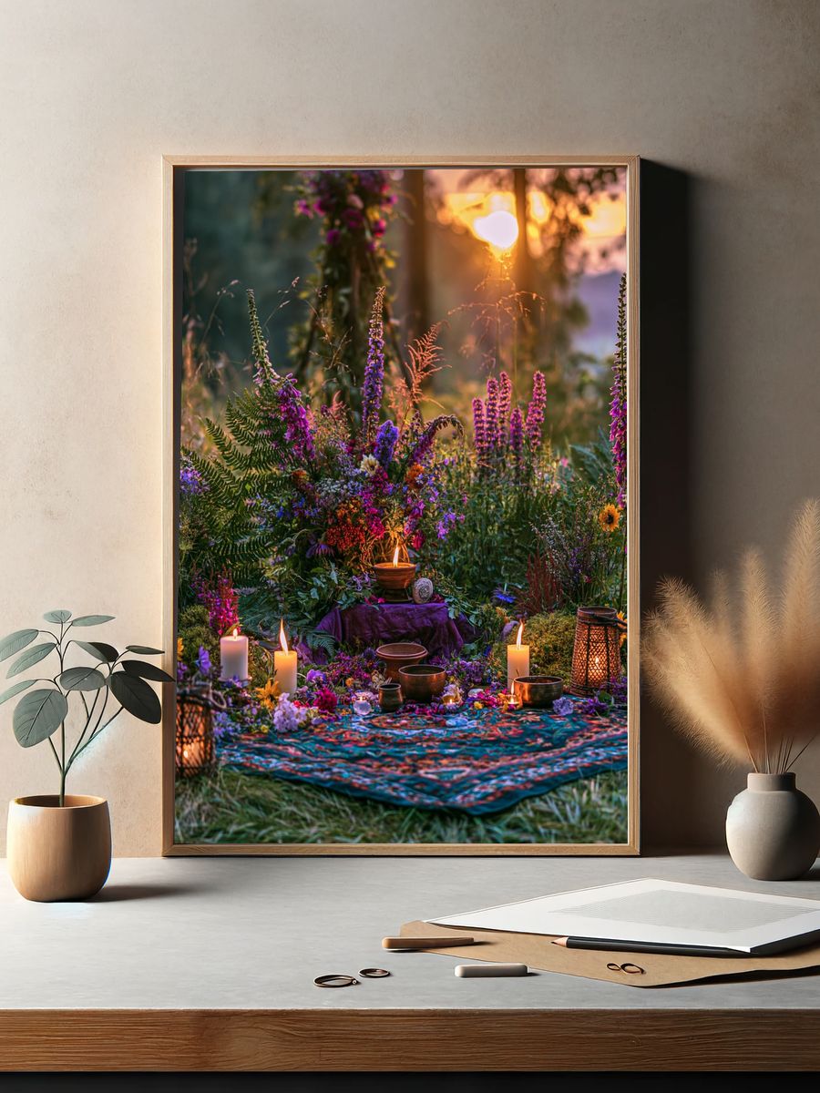Enchanted Wildflower Ritual Poster. — room view 2