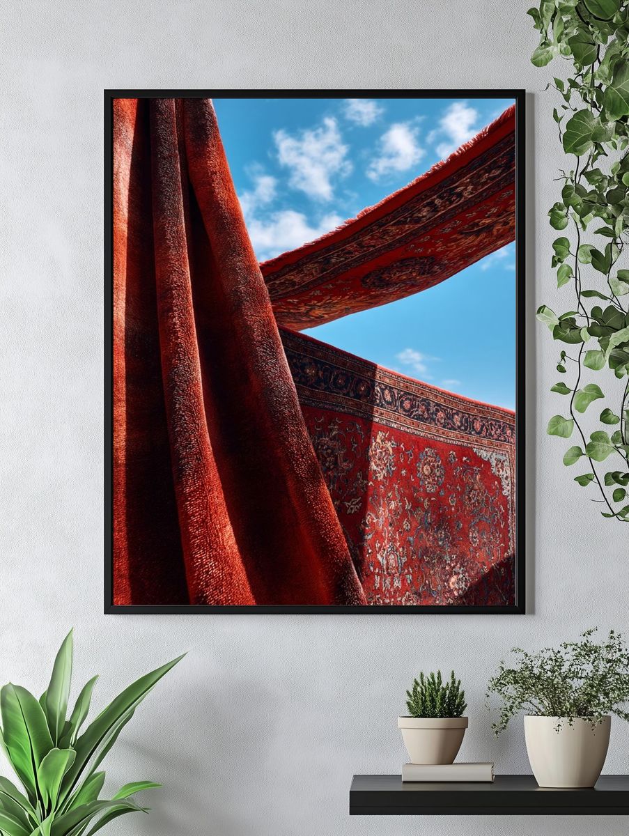 Red Persian Rugs Sky Poster. — room view 4