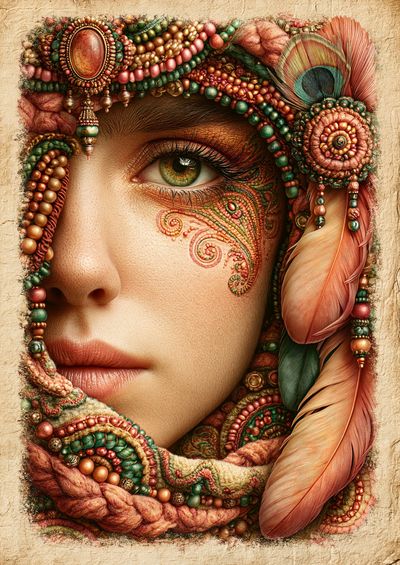 Bohemian Portrait Print.