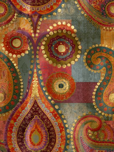 Ornate Paisley Mosaic Poster. poster