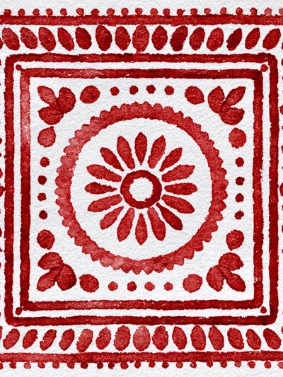 Red Floral Pattern — Bohemian Print