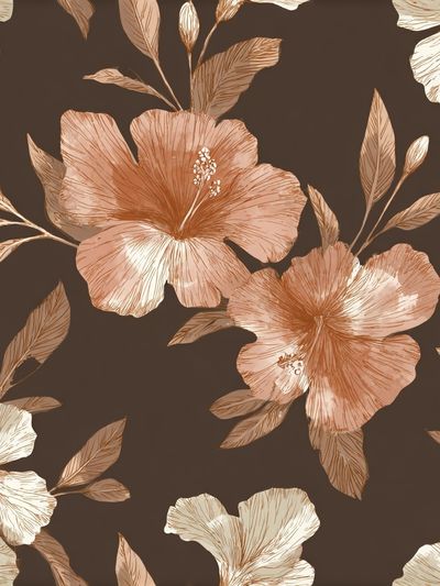 Tropical Hibiscus Floral Print. poster print
