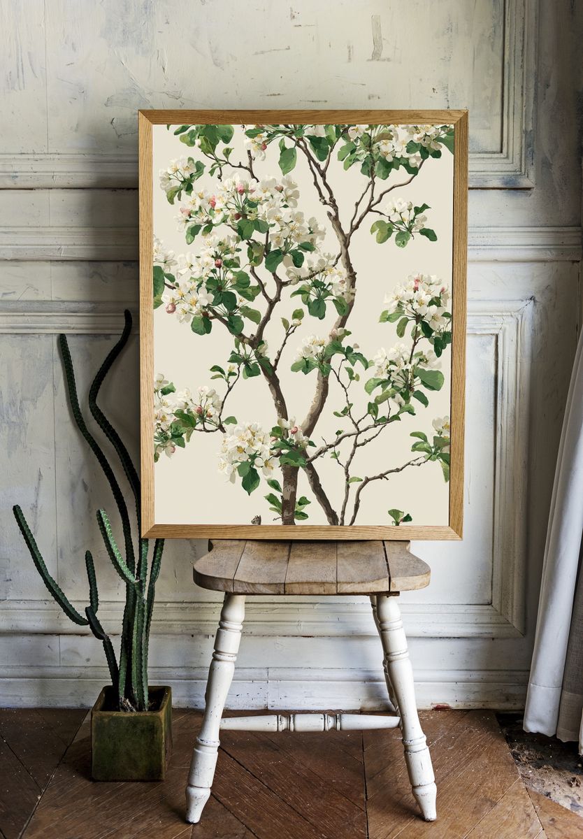 Apple Blossom Tree Botanical Print. — room view 1