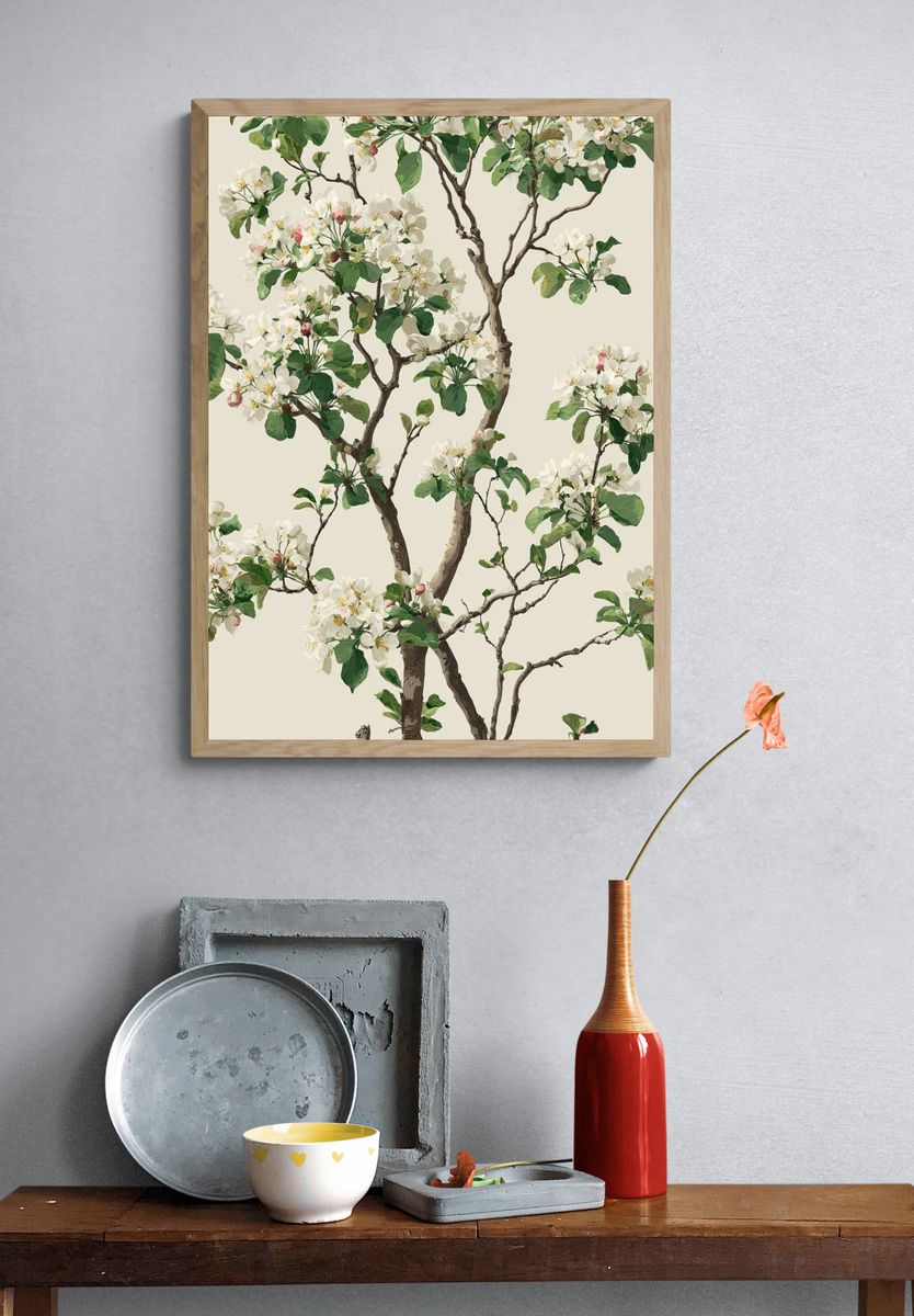 Apple Blossom Tree Botanical Print. — room view 3