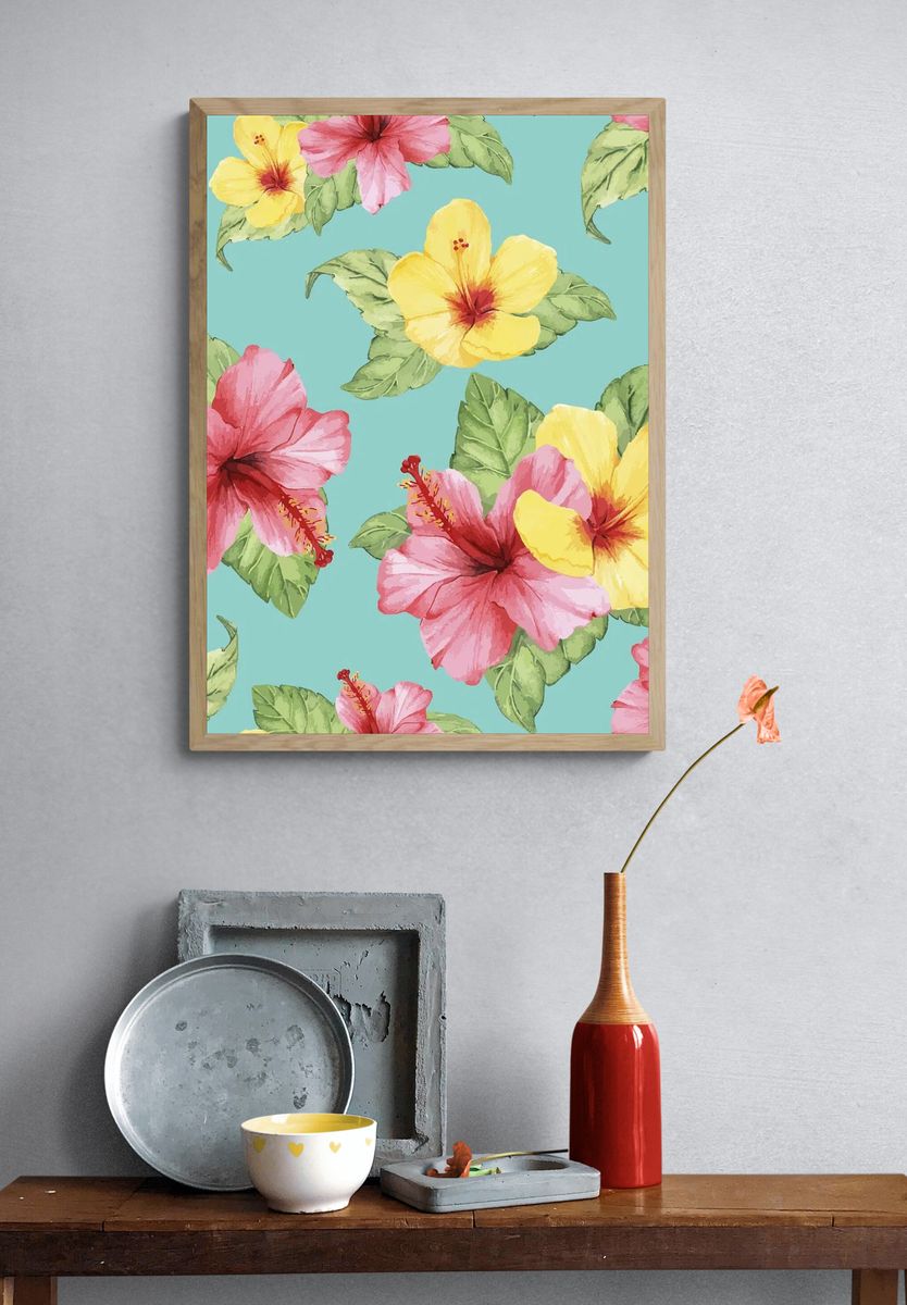 Crocheted Floral Bouquet Print. — room view 3