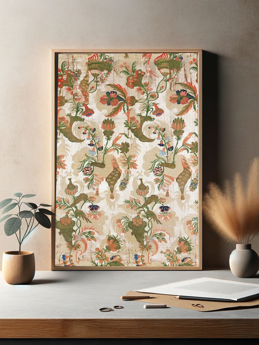 Floral Tapestry Pattern Print. — room view 2