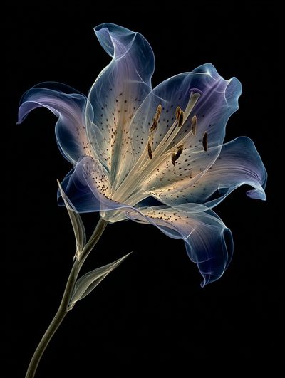 Translucent Lily Botanical Print. poster print