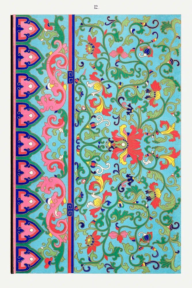 Persian Floral Ornament Print. poster detail
