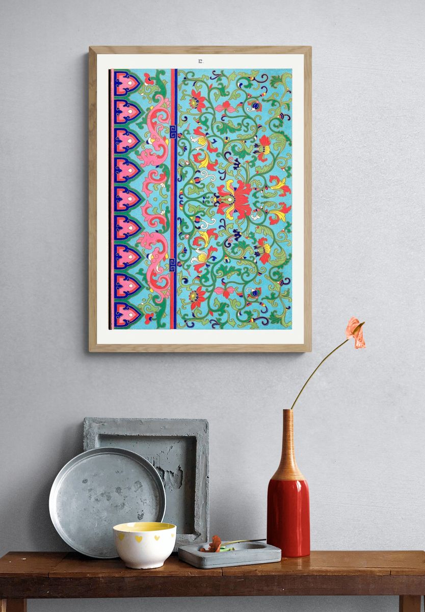 Persian Floral Ornament Print. — room view 3