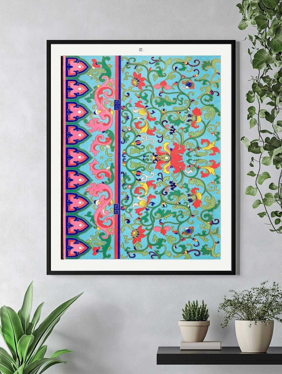 Persian Floral Ornament Print. — room view 4