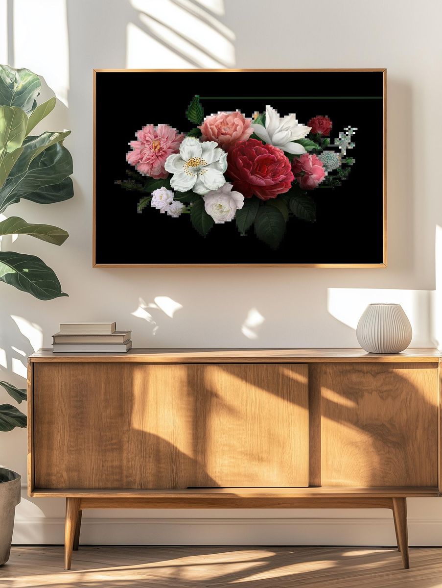 Beautiful hand drawn various roses. — room view 3