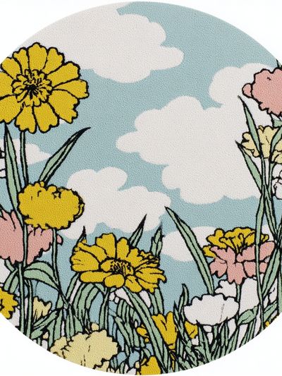 Wildflower Meadow Illustration Poster. poster