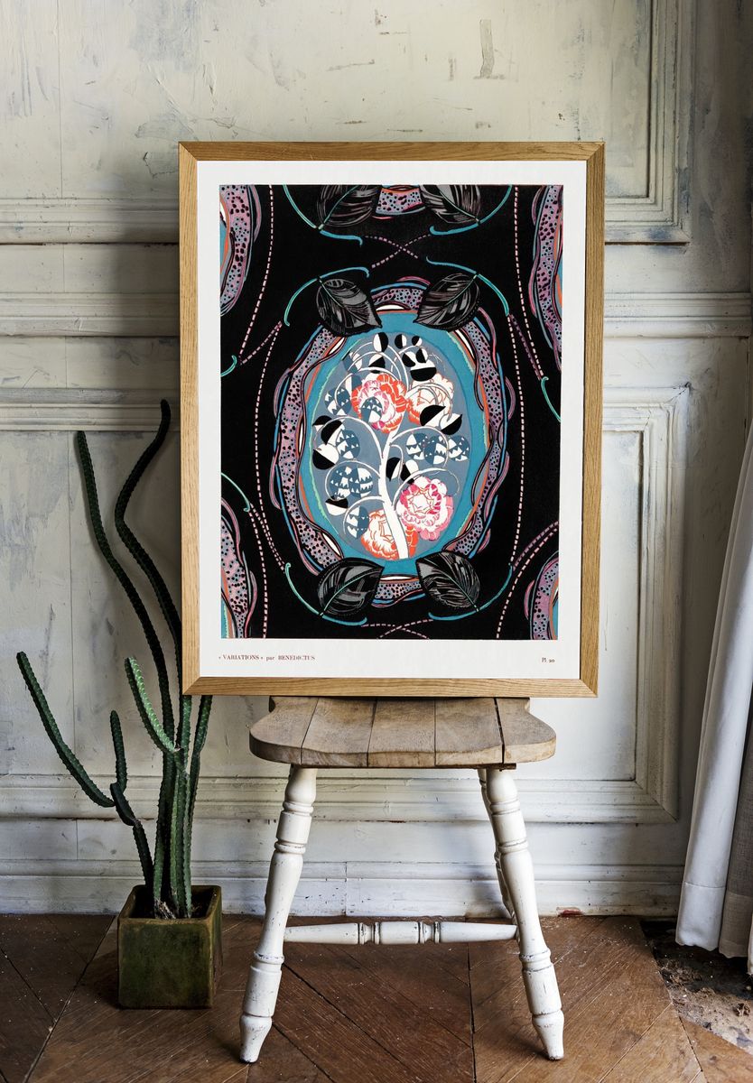 Vintage floral motifs, variations 20. — room view 1
