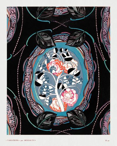 Vintage floral motifs, variations 20. poster