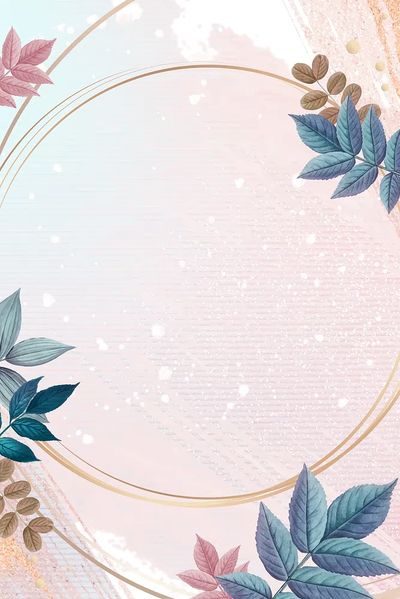 Blank round golden frame decorated. poster print