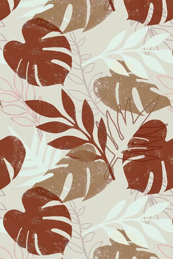Earthy tropical pattern iPhone wallpaper. poster detail