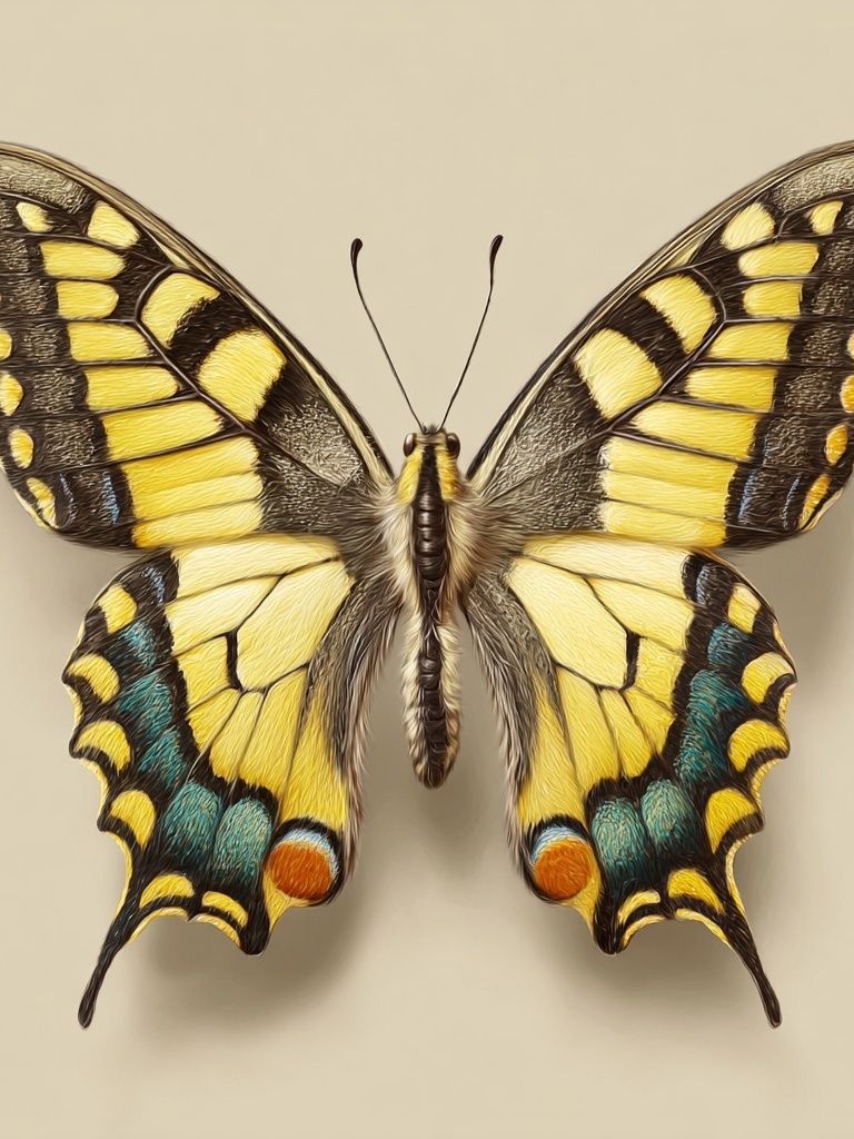 Swallowtail Butterfly Botanical Print. poster detail