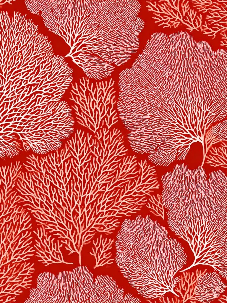 Coral Branch Pattern Poster. poster detail