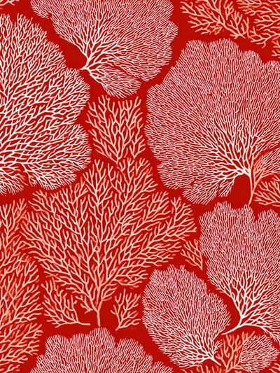 Coral Branch Pattern Poster. poster print