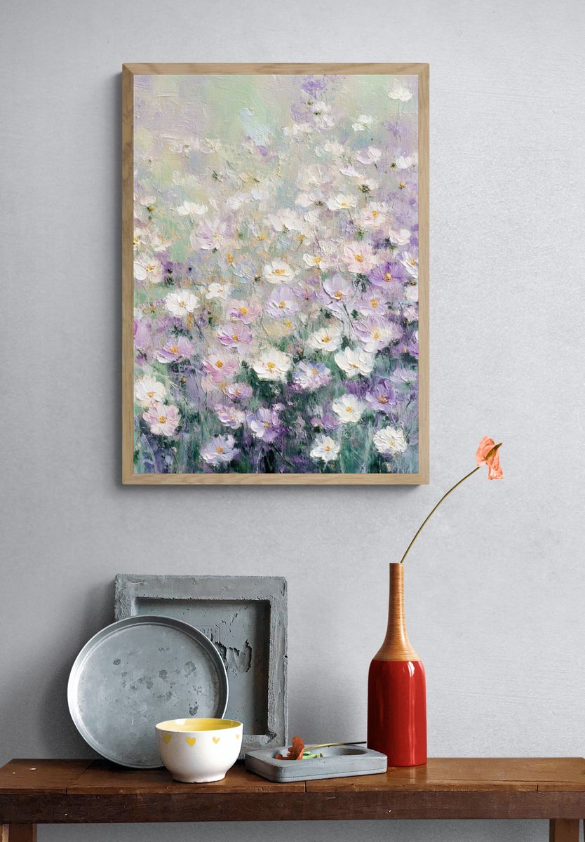 Pastel Wildflower Meadow Print. — room view 3