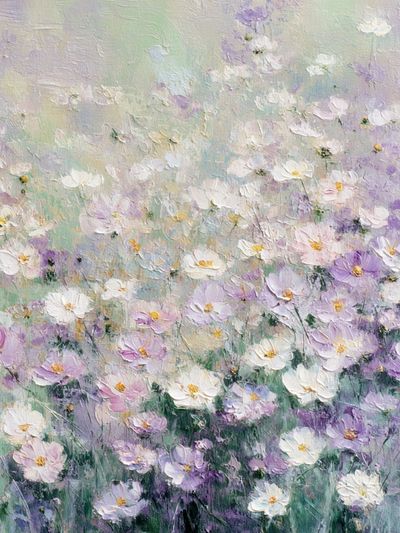 Pastel Wildflower Meadow Print. poster print