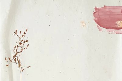 Floral decorated pink bush stroke. poster