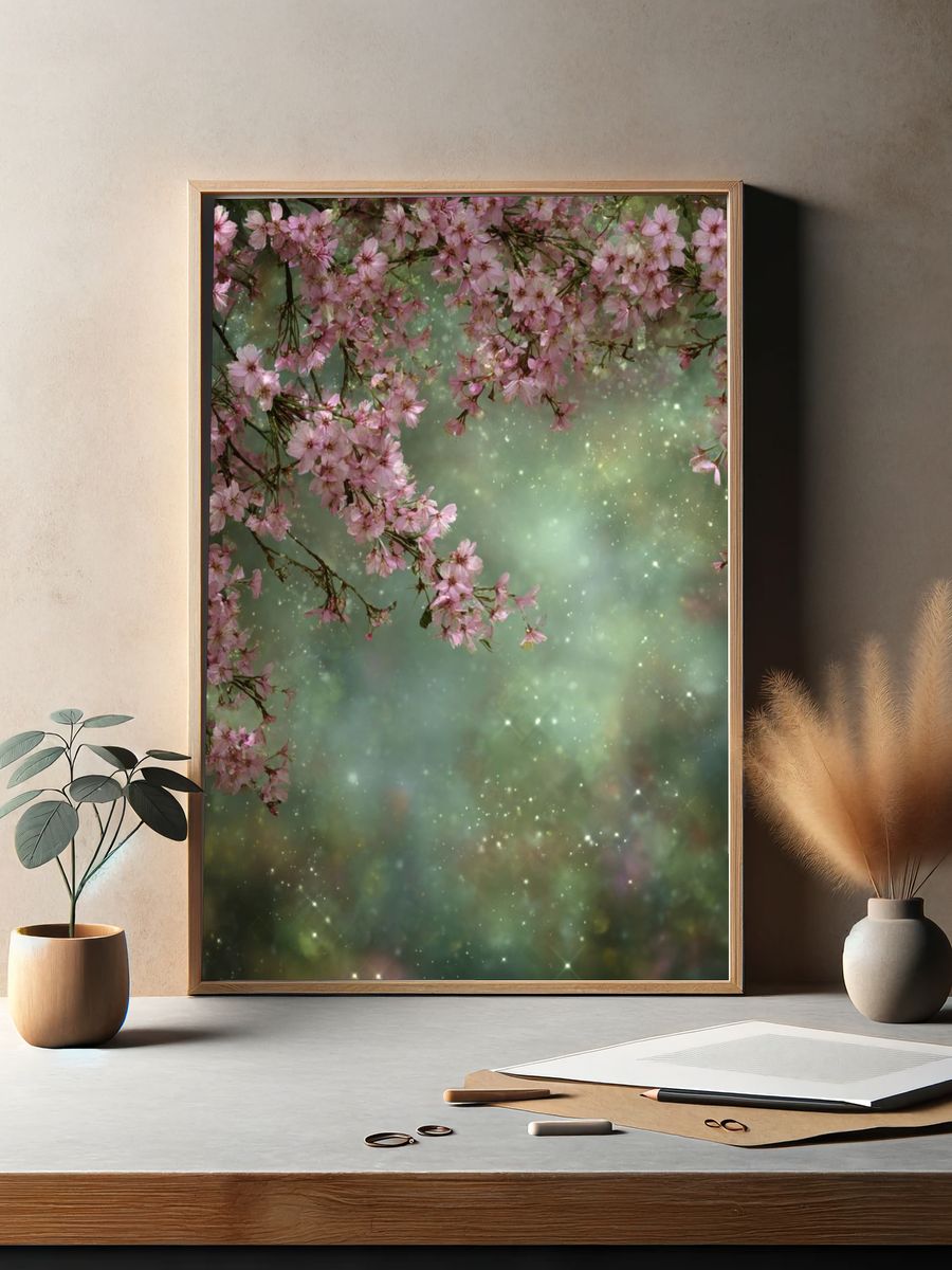 Cherry Blossom Dreamscape Print. — room view 2