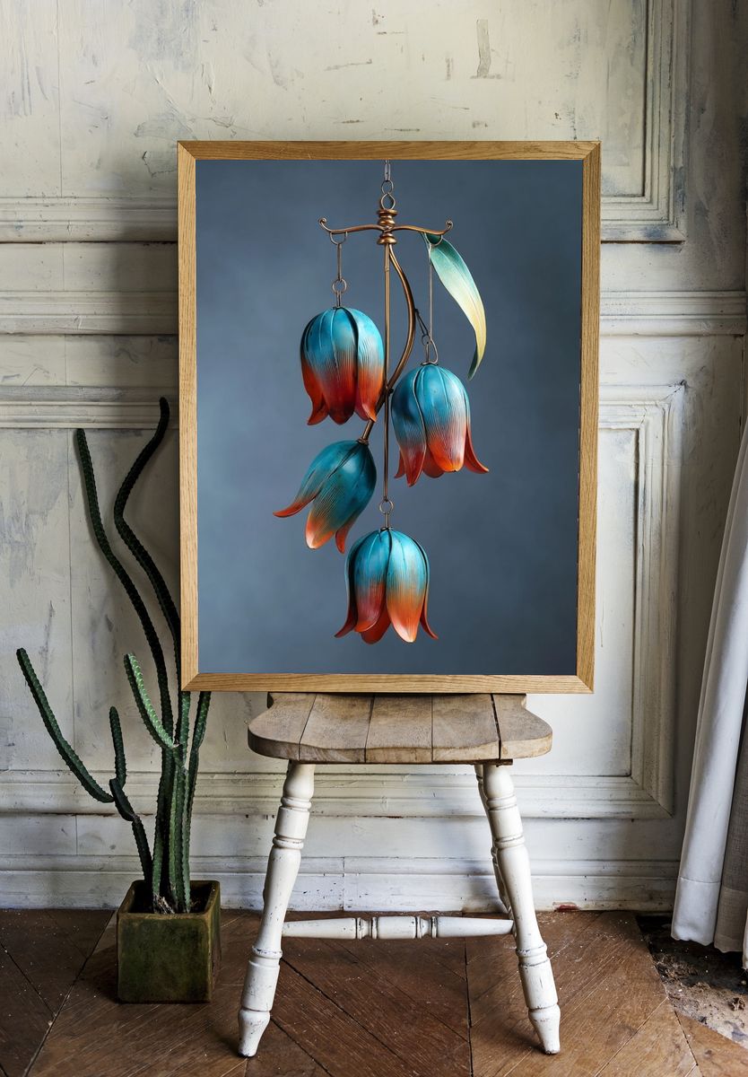 Hanging Tulip Sculpture Print. — room view 1