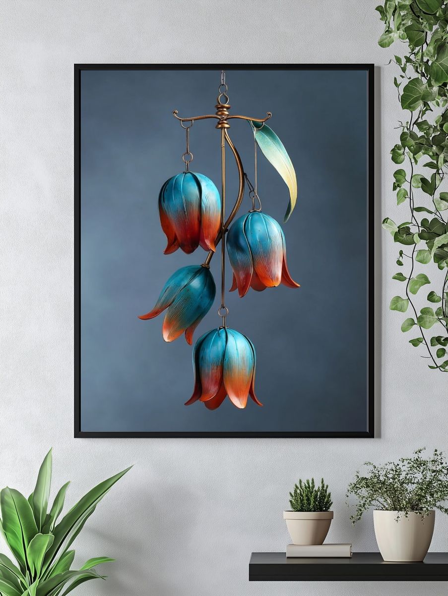 Hanging Tulip Sculpture Print. — room view 4