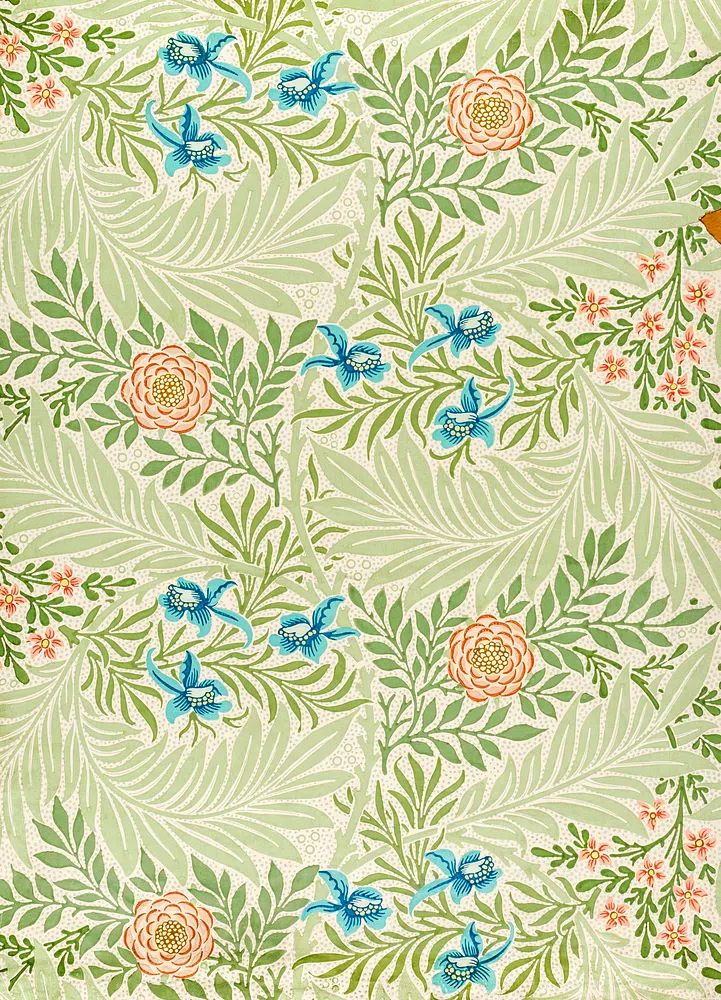 William Morris 's Larkspur (1874). poster — botanical art