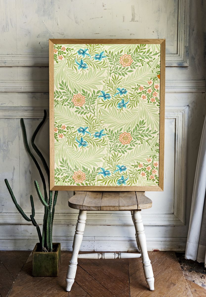 William Morris 's Larkspur (1874). — room view 1
